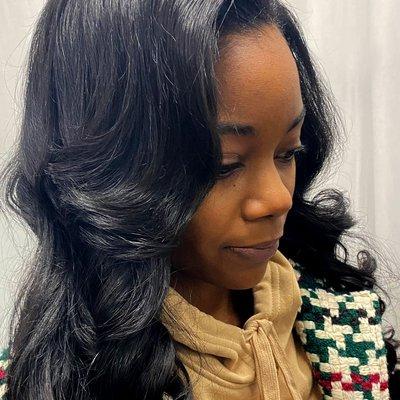 Micro bead extensions connect at the roots for flawless hair