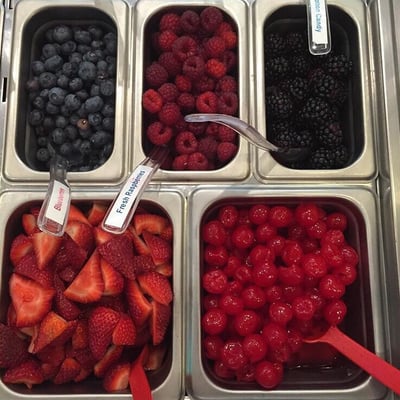 delicious fruit from our topping bar!!