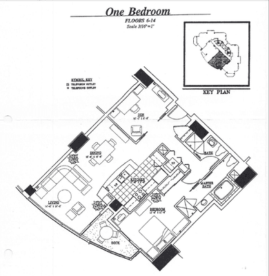 Typical 1 BR Floorplan - '03 Stack