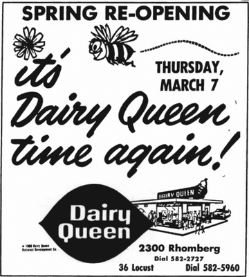 Dubuque Rhomberg Dairy Queen - March 1968