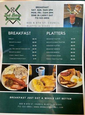 Breakfast Menu