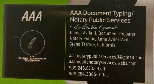 AAA Mobile Notary Services