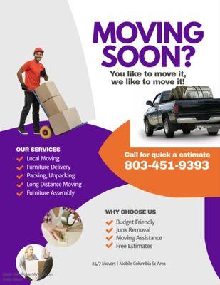 Need it moved? Moving soon ?