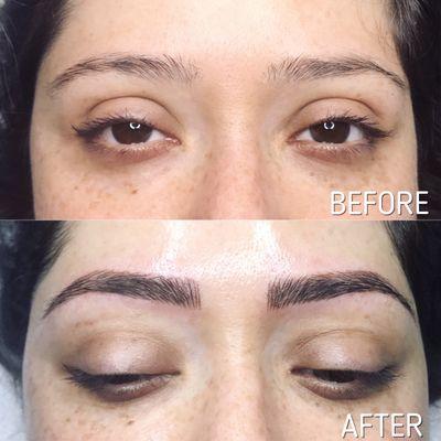 Microblading before and after