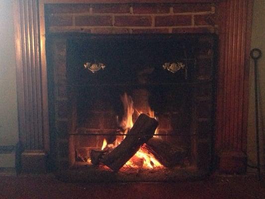 Functioning open fireplace after being sealed for 20 years.