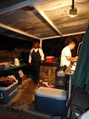 The Caterer's Prep Area.