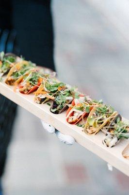 Mini Vegetarian Tacos with Micro Greens
 by Winnie Dora Photography