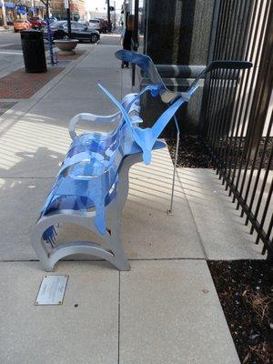 Sandhill Crane Bench by Timothy Spencer 2011