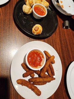 Garlic Knots and Zuchini Fries