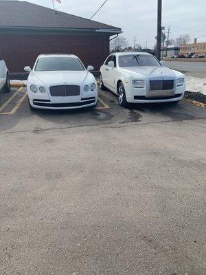 Rolls Royce and a Bentley