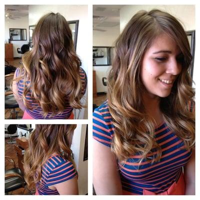 A little ombré love! No two are alike, we choose to do a natural ombré on Alexis. Gorgeous color minus the high maintenance!