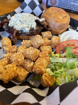 Tots are awesome! Black and Blue Burger.