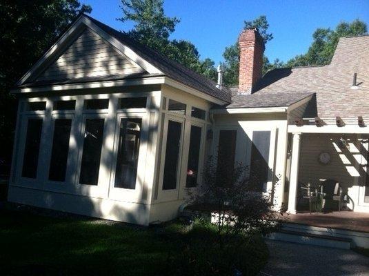 Added porch and pergola.  Architectural Interior Design