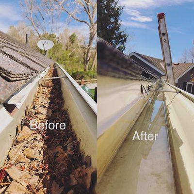 Routine Gutter Cleaning.