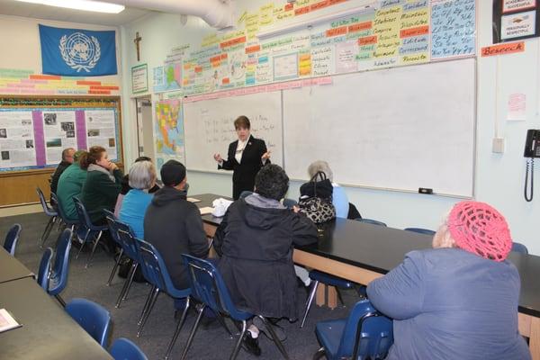 Interested potential clients hear explanation of Estate Planning