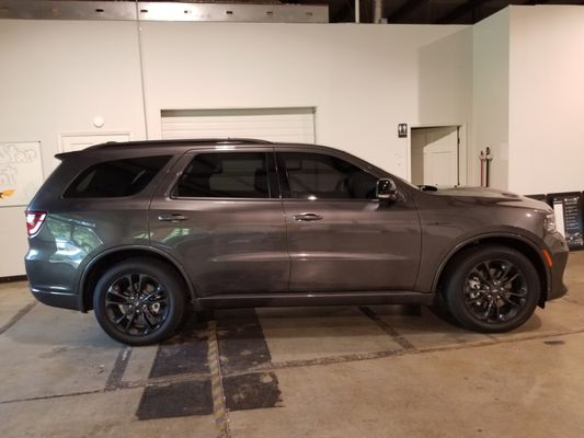 This Durango's front windows was perfectly matched to the rear factory tint!