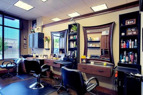 A typical workspace at Solera Salon, Lone Tree