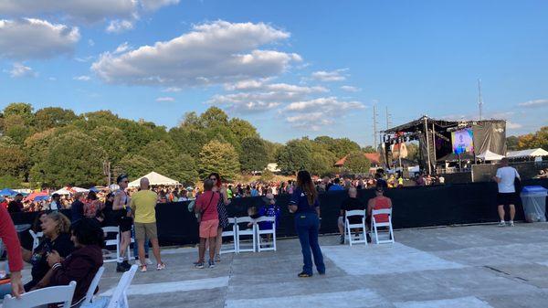 View of stage fr vip lounge