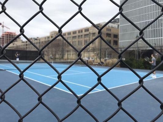 Nice well maintained  courts u can use for free in the city!  Unheard of