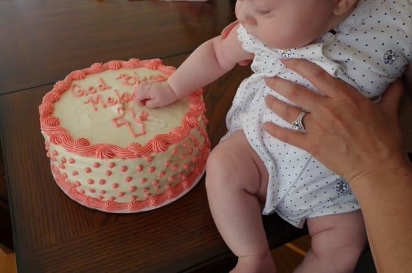 Daughter's Baptism.  Thanks Real Cake Baker!