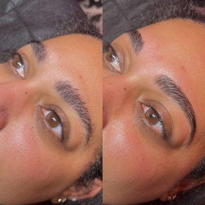 Before & After Brow Lamination & Clean up 
No Stain needed