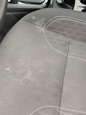 Supposed stain on the seat that they left