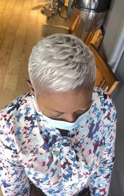 Platinum Color Pixie Style