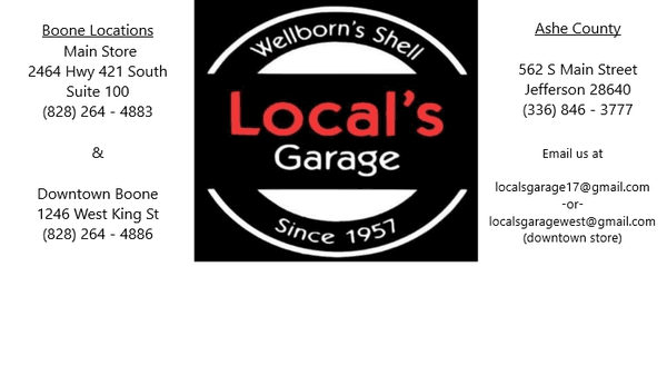 Locals Garage 828-264-4886