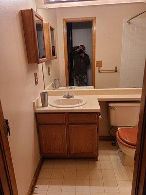 Before Photo of the bathroom remodel