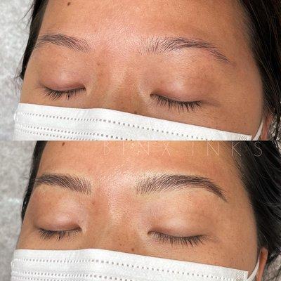 Microblading before and after