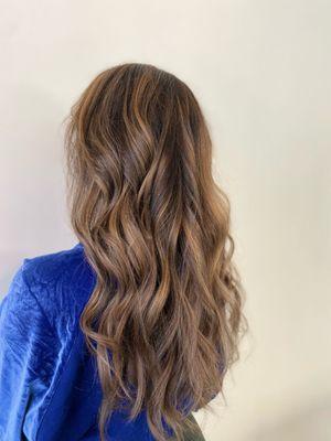 Sara's Balayage and layered cut on me!