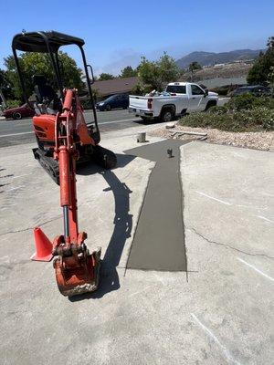 We cut the concrete, jackhammer it out installed new sewer line with permits, el cajon