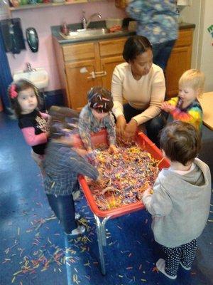 Sensory exploration for toddlers.