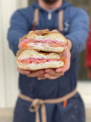 House Cured Lox on House Made Bagel!