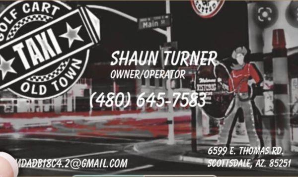 Golf Cart Taxi Old Town Business card