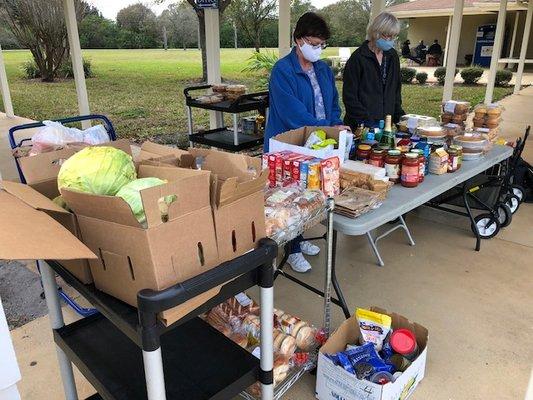 Along with hot meals, supplemental items are provided free to guests.