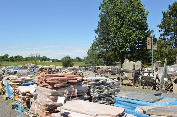 We carry an outstanding assortment of natural stone flagging, ready for your patio or path projects!