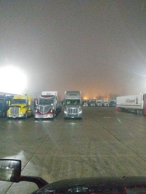 foggy night in the quad cities here at Davenport Iowa