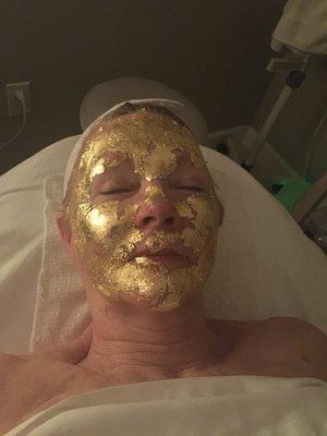 Gold infused anti aging treatment