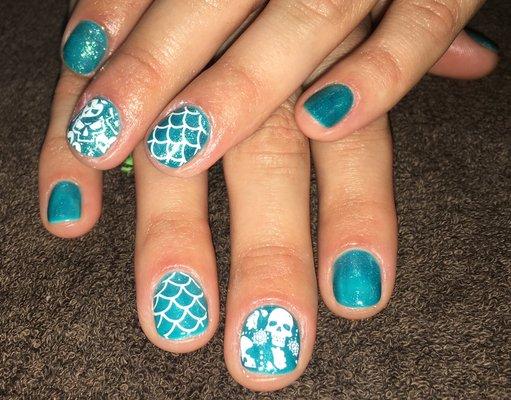 Gel Manicure with nail art