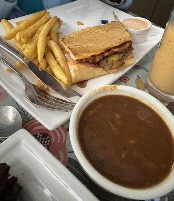 The Dominican Sandwich served with Fries for $13