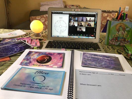 My online course comes with astrology cards and a fill in workbook. It is the easiest way to learn astrology!