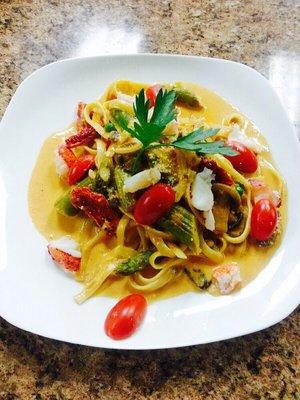 Lobster fettuccine Palermo