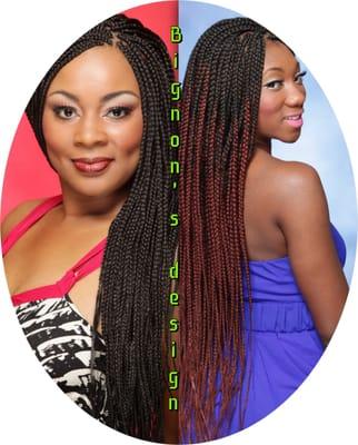 Box braids by Bignon's African Hair braiding