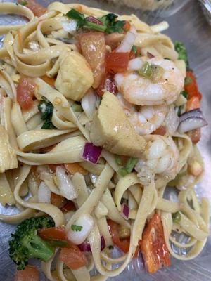 Shrimp and scallop pasta