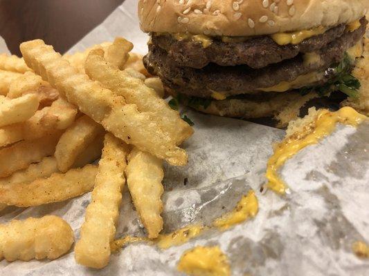 Triple Cheeseburger Combo! So good!