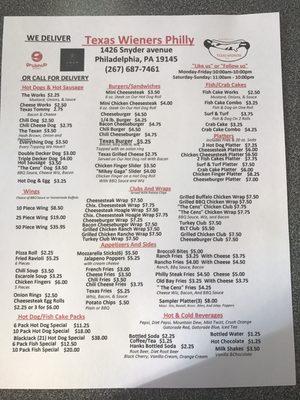 Check out our new menu