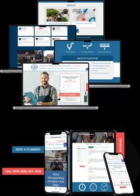 WEB DEVELOPMENT OF THE MAIN WEBSITE ALMCO PLUMBING