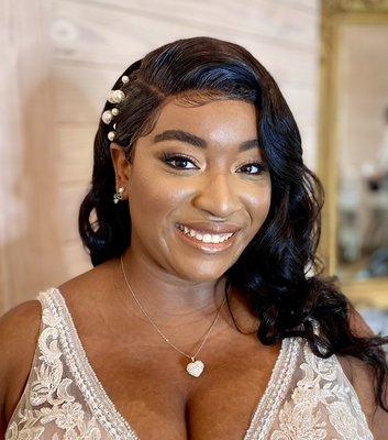 Bridal hair wig placements