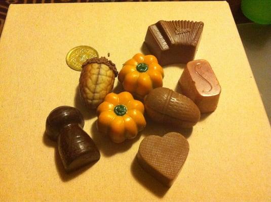 Fall themed chocolates